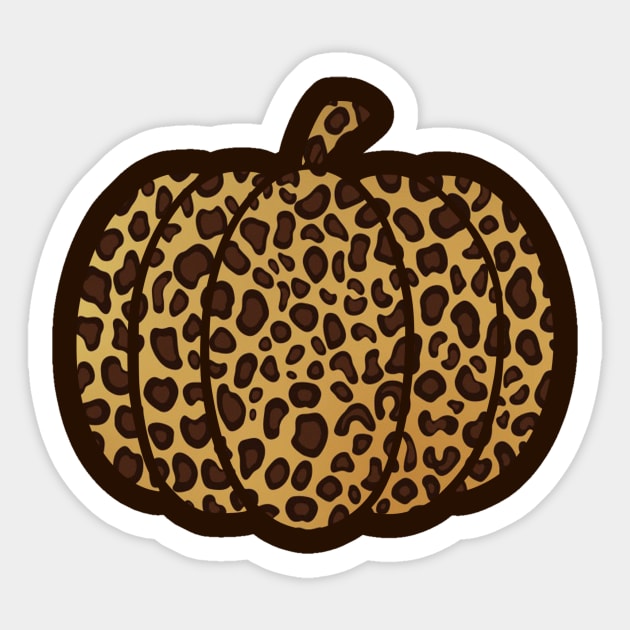 Leopard pumpkin Fall Halloween Sticker by halazidan